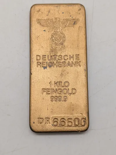Deutsche Reichsbank 1 Kilo Feingold Guldbarre ( ikke guld)