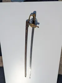 Fransk officerssabel model 1845/1855 med forgyldt messingfæste