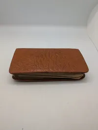 Vintage herre-rejsetoiletsæt i læderetui med forkromede beholdere Fra tiden omkring WW2 
