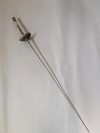 Antique Fencing Foil with Circular Guard and Cord-Wrapped Grip Fra Hærens officersskole 