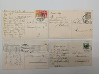 Collection of Four Vintage European Postcards and Greeting Cards