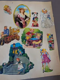 Samling af vintage danske glansbilledalbum og scrapbøger