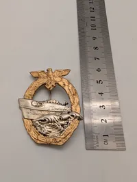 German WWII E-Boat War Badge (Schnellboot-Kriegsabzeichen) 2nd Pattern POSTWAR 
