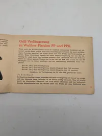 WW2  Walther Polizei-Pistolen Modeller PP og PPK Instruktionsmanual