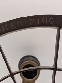 Vintage Brass Anti-Aircraft Ring Sight with Rubber Eyepiece