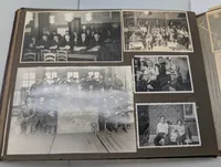 To vintage fotoalbum i læder og tekstil Soldat før under og efter krigen DK 