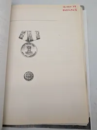 Dansk ordenshistorisk brev og bånd vedrørende Fortjensttegnet