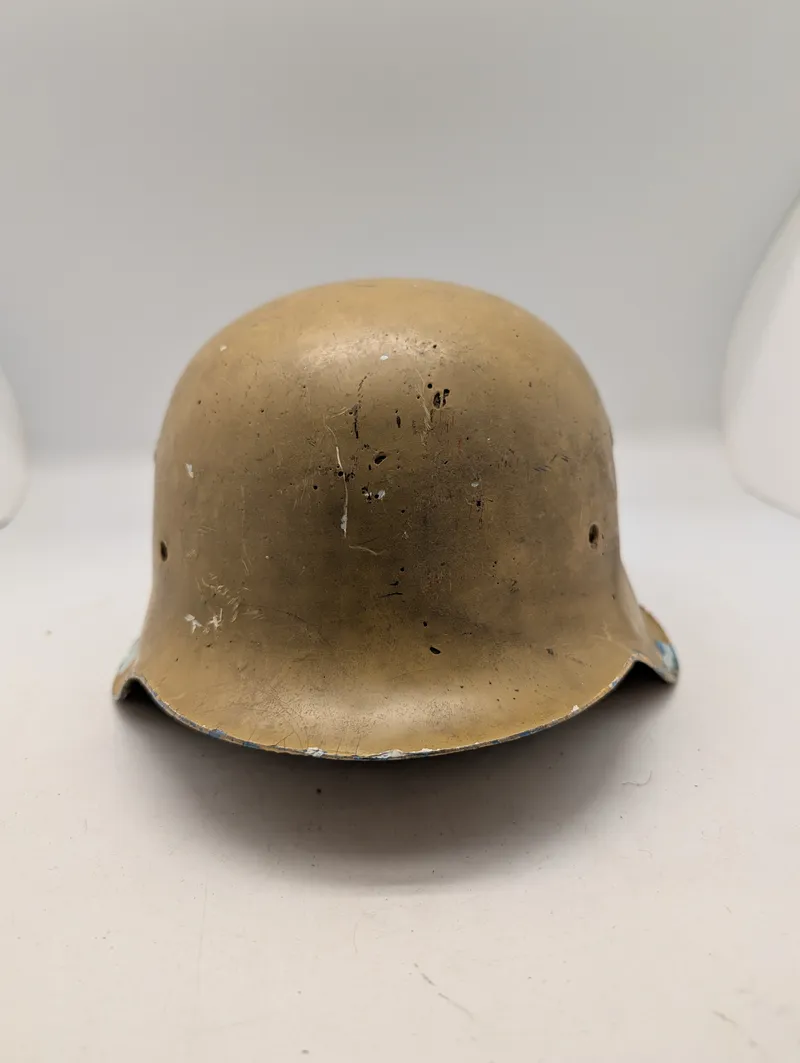 Tysk M42 Stålhjelm med Tan-farvet Overflade, fiber 