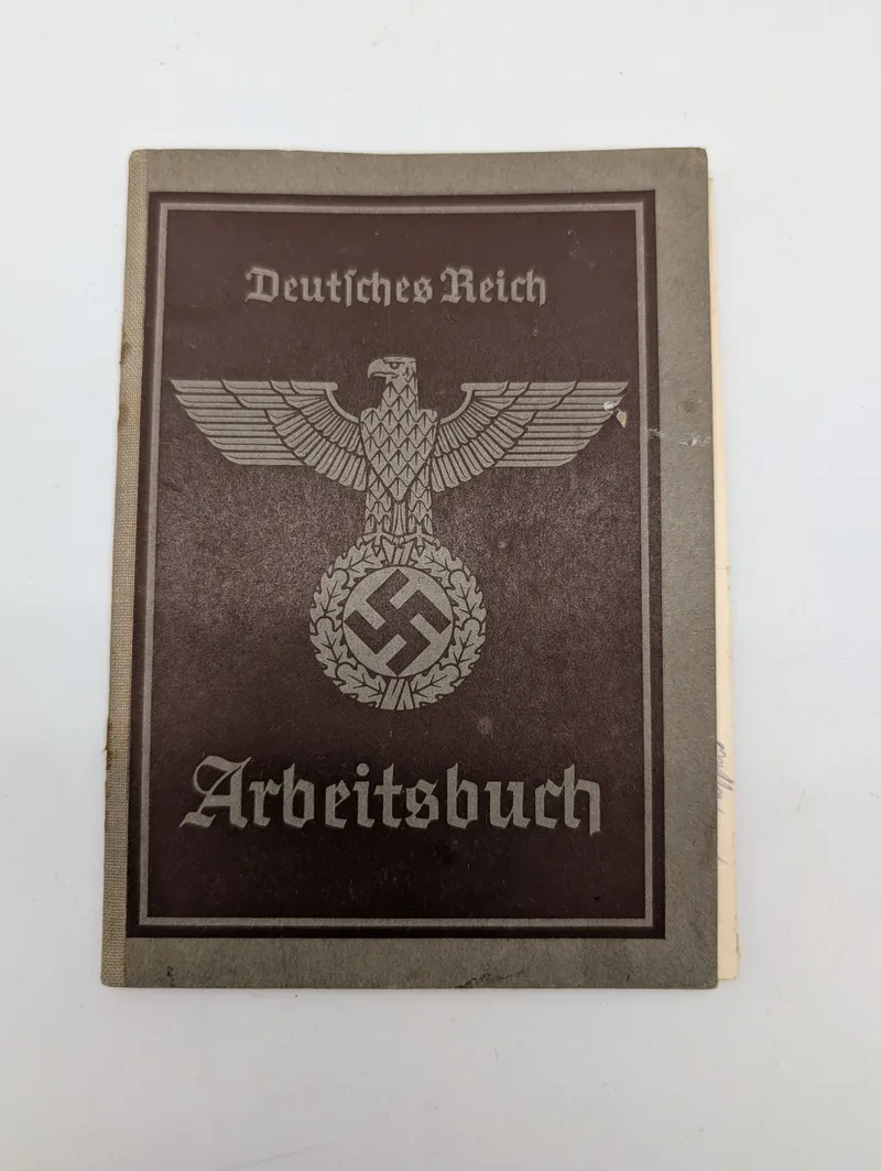 WWII German Third Reich Arbeitsbuch (Work Book) for Wilhelm Friedrich Schüpp