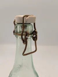 Vintage Carlsberg Glass Beer Bottle with Porcelain Swing Top Stopper