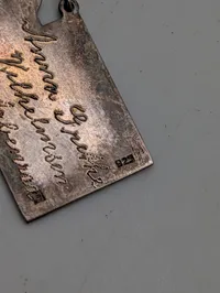 Georg Jensen Kongemærke i 925 Sølv og Emalje, 1870-1940, med navn 