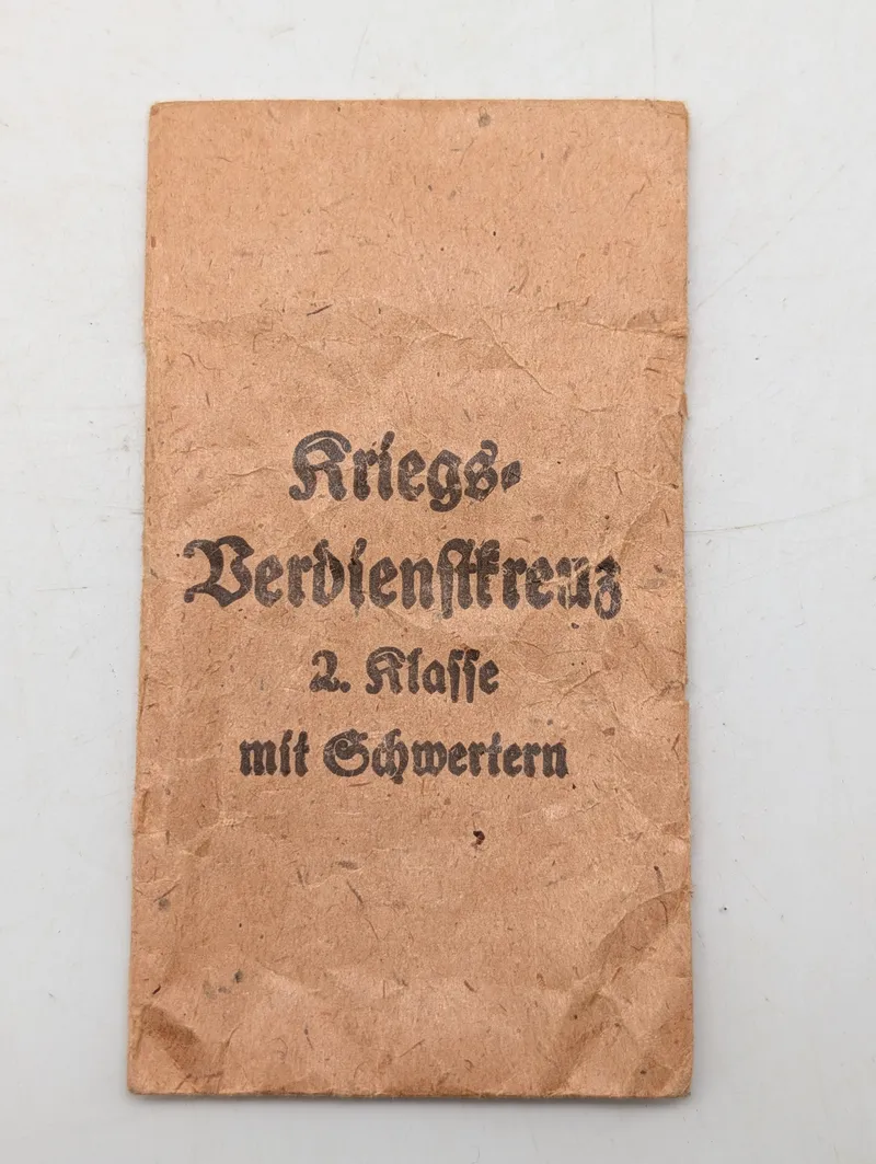 Eugen Schmidhäußler Pforzheim Kriegsverdienstkreuz 2. Klasse kuvert