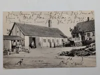 Vintage Danish Postcard of Merløse Village Scene