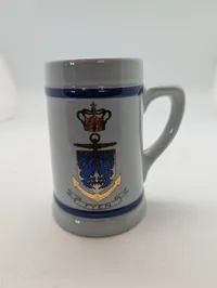 Danish Navy HDMS Fyen Commemorative Ceramic Beer Stein