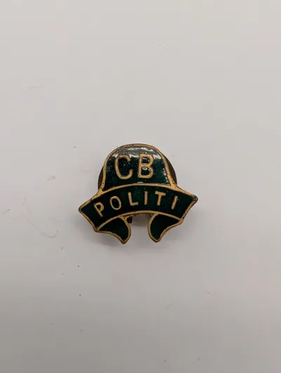 Danish Civil Defense CB Politi Enamel Lapel Pin WW2