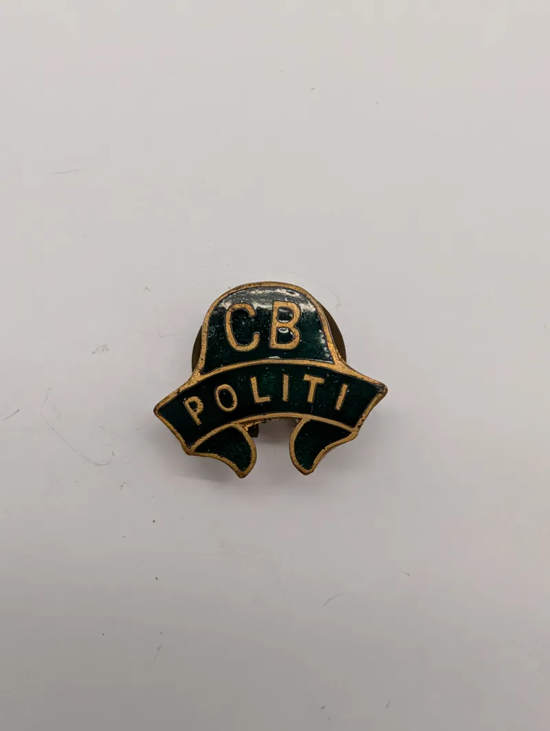 Danish Civil Defense CB Politi Enamel Lapel Pin WW2