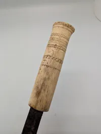 Antique Sami Puukko Knife with Carved Reindeer Bone Handle