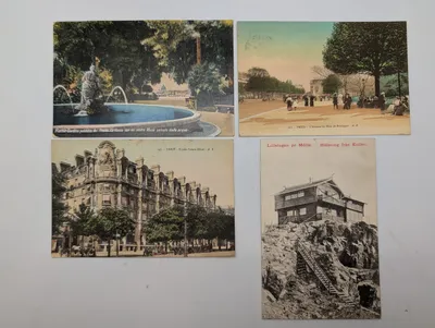Lot of 4 Vintage European Topographical Postcards