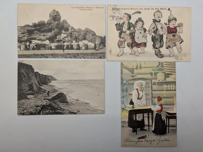 Set of Four Early 20th Century European Postcards