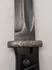 Tysk Mauser K98 Bajonet S84/98 med tilhørende metalskede, nummerens 
