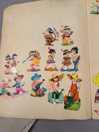 Samling af vintage danske glansbilledalbum og scrapbøger