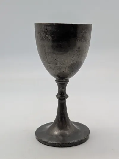 Dixon & Sons Silver Plate Chalice with Beaded Rim