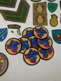 Samling af danske Hjemmeværnsmærker og militære distinktioner