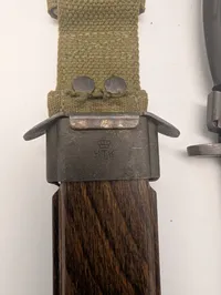 Danish M/62 Bayonet with HTK Crown Marking and Scabbard