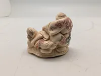 Antik JAPANESE HAND CARVED EROTIC NETSUKE FIGURES EDO / MEIJI PERIODE 