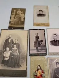 Samling af 17 antikke danske visitkortfotografier (CDV) fra det 19. århundrede