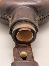 Antik militær Dansk feltflaske model 1873 i læderbetræk