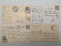 Set of Four Early 20th Century Scandinavian Postcards