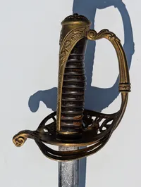 Fransk officerssabel model 1845/1855 med forgyldt messingfæste