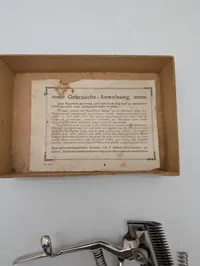 Antique German Manual Hair Clipper with Original Box and Accessories