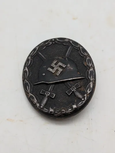 Tysk såretmærke i sort (Verwundetenabzeichen) fra 2. verdenskrig