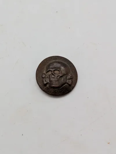 WW2 Tysk Tidlig Allgemeine-SS Dødningehoved knap til skråhue