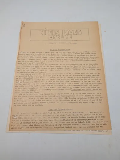Niels Jydes Breve, Nummer 3 - November 1943, Dansk Modstandsblad