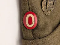 Dansk Militær Skråhue med Rigsvåben Emblem