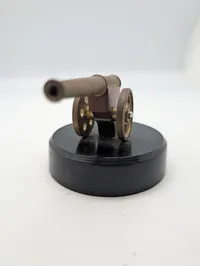 Vintage Messing Kanon Model på Bakelit Base