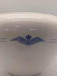 Danish Air Force Porcelain Serving Bowl with Royal Crest