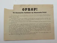 Tysk Oprop! Flyveblad til Danmarks Soldater og Danmarks Folk, 9. april 1940