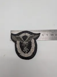 Tysk Luftwaffe broderet pilotmærke i stof, originalt 