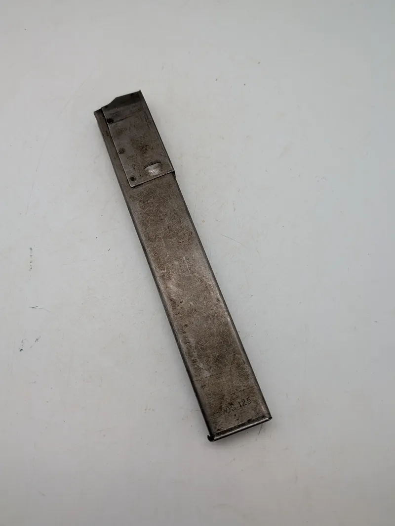 Britisk Sten Gun Magasin, 9mm, mærket W.S. 125