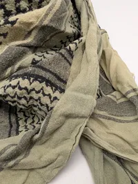 Taktisk Shemagh Keffiyeh Tørklæde i Olivengrøn og Sort