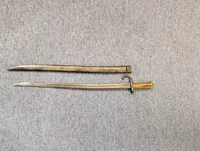 French Model 1866 Chassepot Yataghan Sword Bayonet with Scabbard