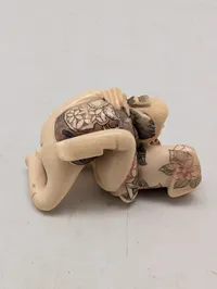 Antik JAPANESE HAND CARVED EROTIC NETSUKE FIGURES EDO / MEIJI PERIODE
