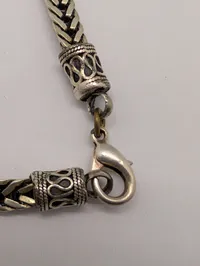 Bali Tulang Naga Armbånd i Sterling Sølv med Hummerlås