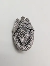 Tysk Hitlerjugend Gausieger 1938 Badge