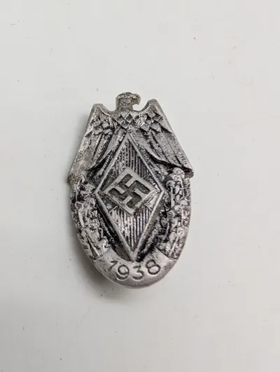 Tysk Hitlerjugend Gausieger 1938 Badge