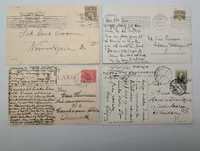 Set of Four Early 20th Century Antique Postcards
